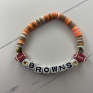 Football: Cleveland Inspired with Hearts - Bracelet